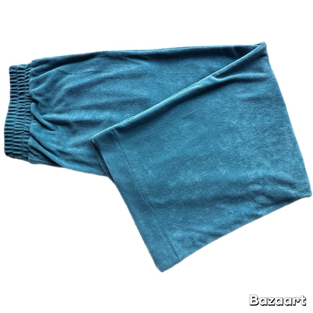 Women's Teal Wide Leg Pants 	NWT  SOFT TERRY FABRIC